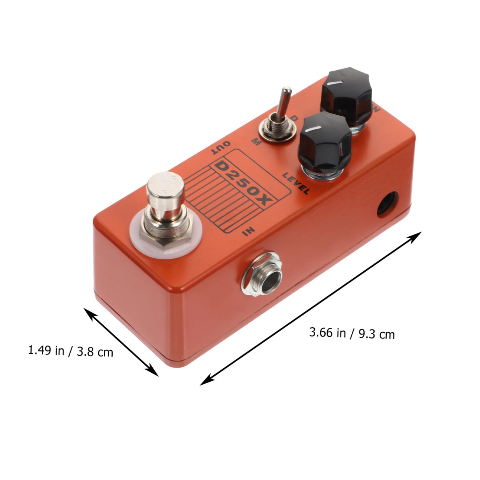 Toyvian Pedale per Effetti Chitarra Elettrica True Bypass in Metallo Arancione, Facile da Sostituire, per Effetti Multieffetto e Accessori Chitarra
