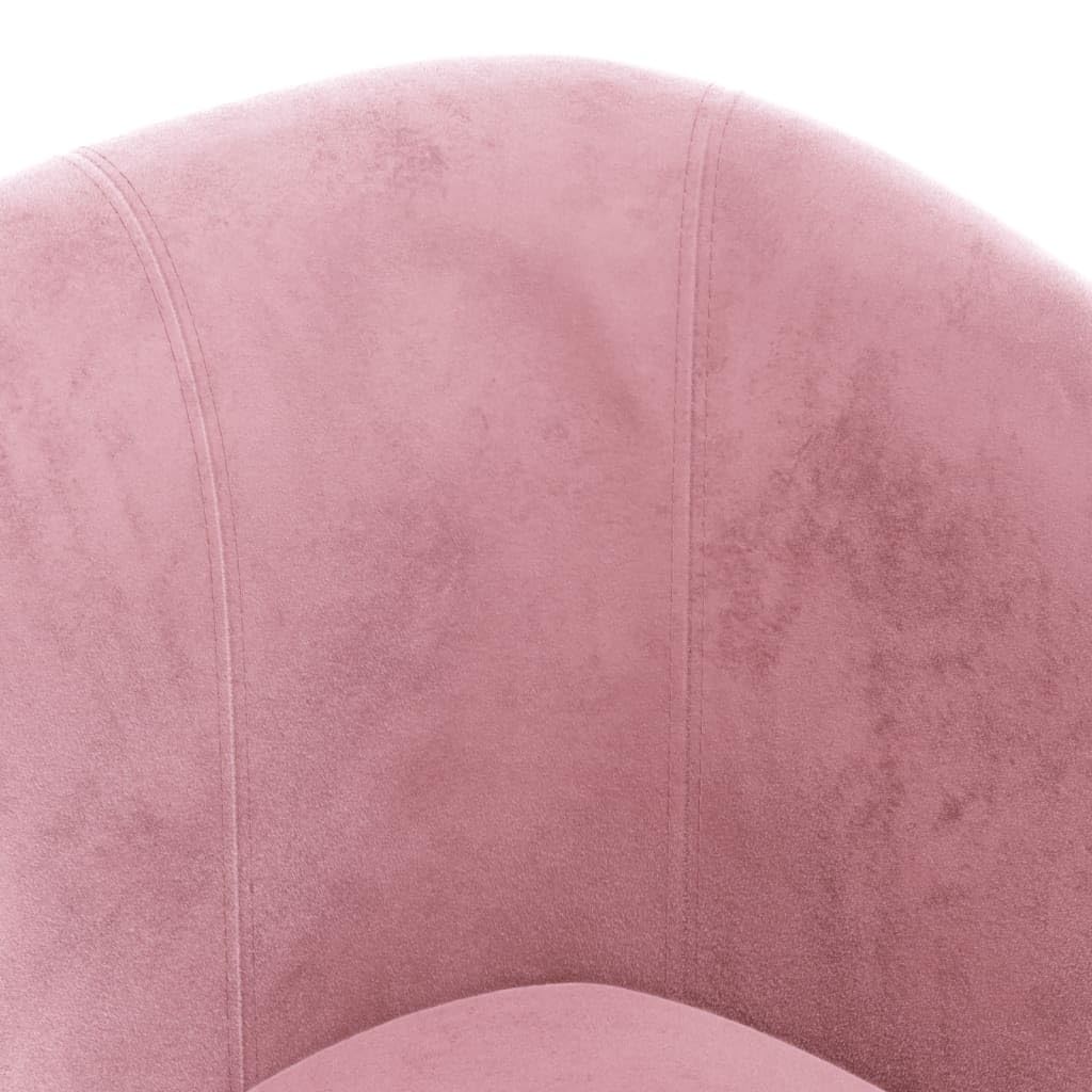 vidaXL Sillón, Silla Decorativa con Respaldo Reposabrazos, Butaca de Relax Descanso TV, Asiento para Salón Oficina Dormitorio, Terciopelo Rosa