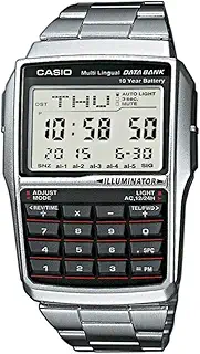 DATA BANK（データバンク）CASIO（カシオ）腕時計 DBC-32D-1A レトロデザイン 電話帳 計算機 チープカシオ シルバー フルメタル ステンレスブレスレット デジタル メンズ レディース [並行輸入品]