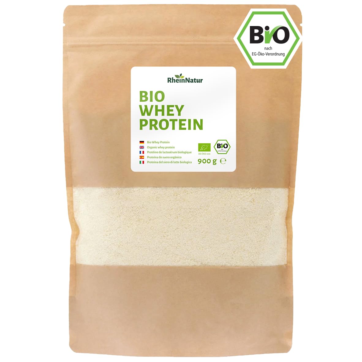 BIO Whey Protein Powder 900g - Poudre de protein naturelle et insipide pour le développement…
