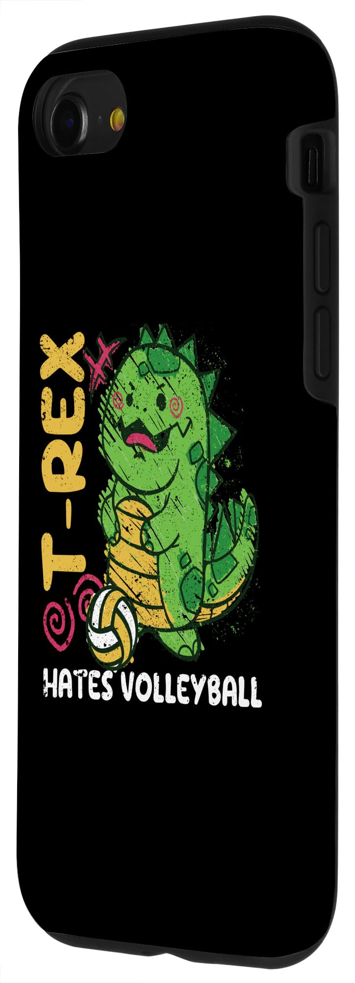 iPhone SE (2020) / 7 / 8 T-Rex Hates Volleyball Player Athlete Hobby Sport Dinosaur Case - Image 2