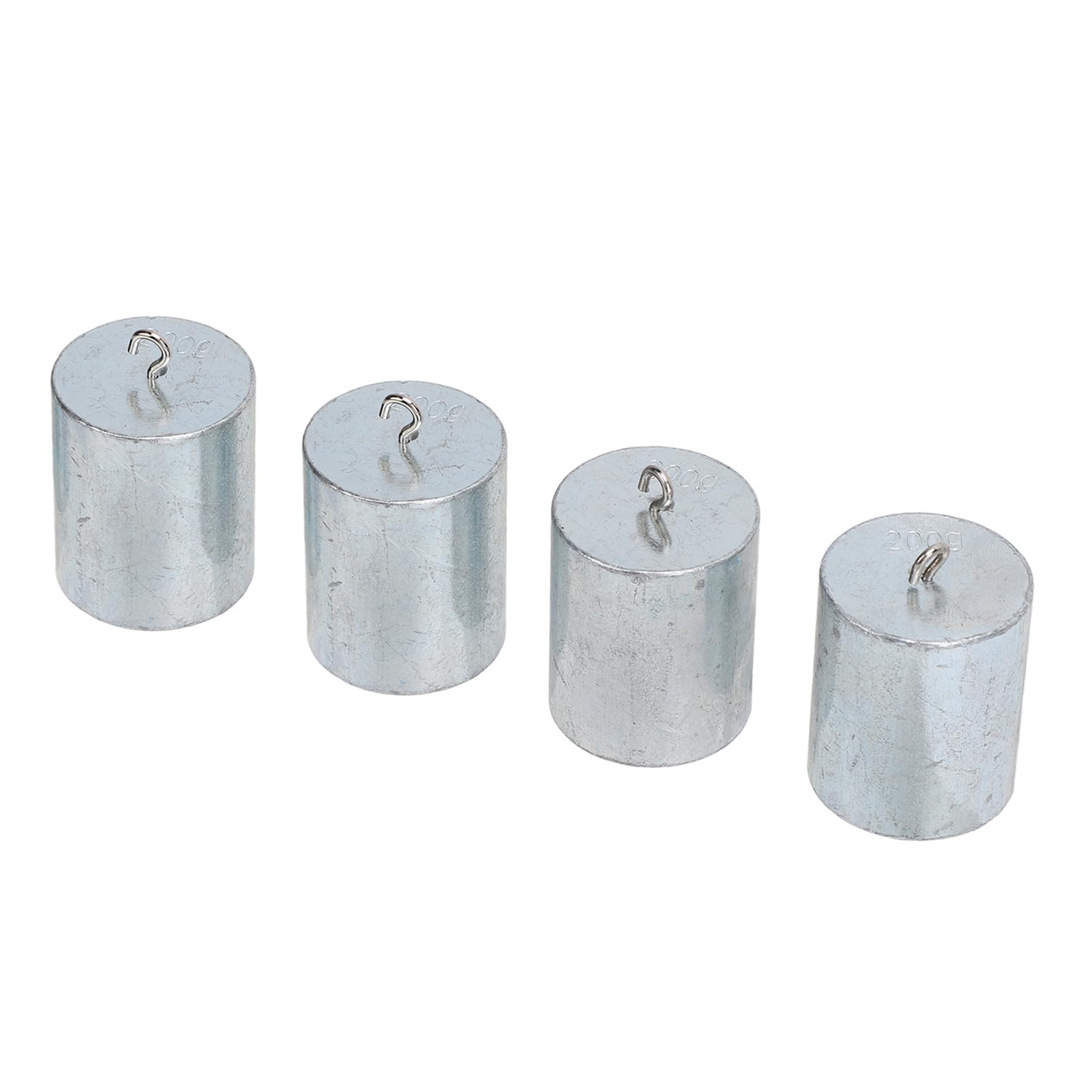 4PCS 200g Weights for Balance Testing, Double Hooked Steel Weights with Storage Box, Calibration Weight Set for Experiments