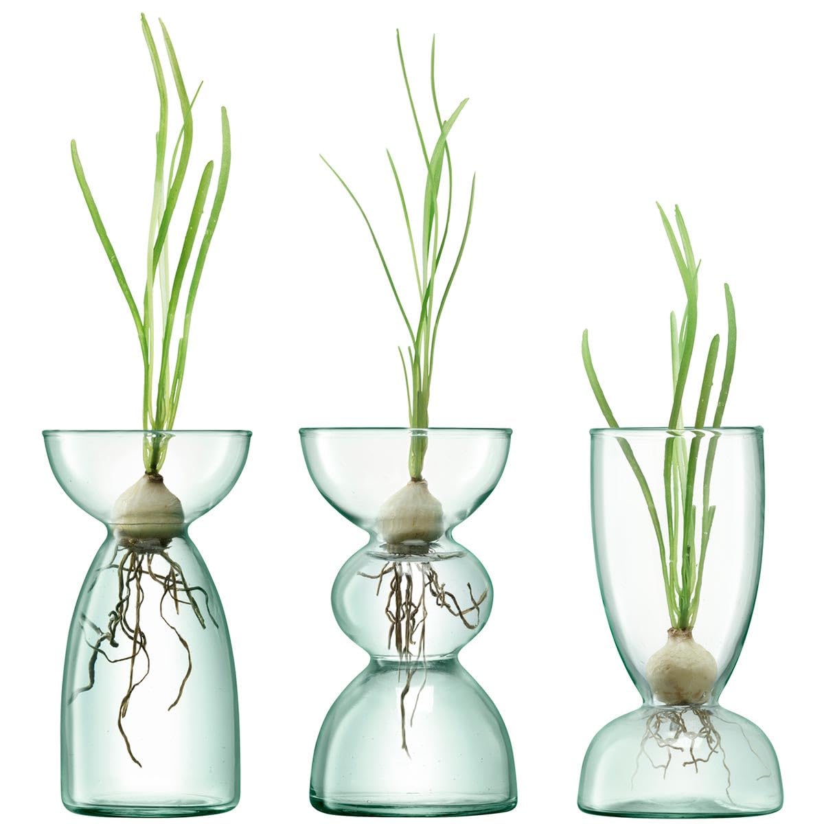 Lsa International Unisex Green Set Of Three Canopy Trio Vase - Vases One Size