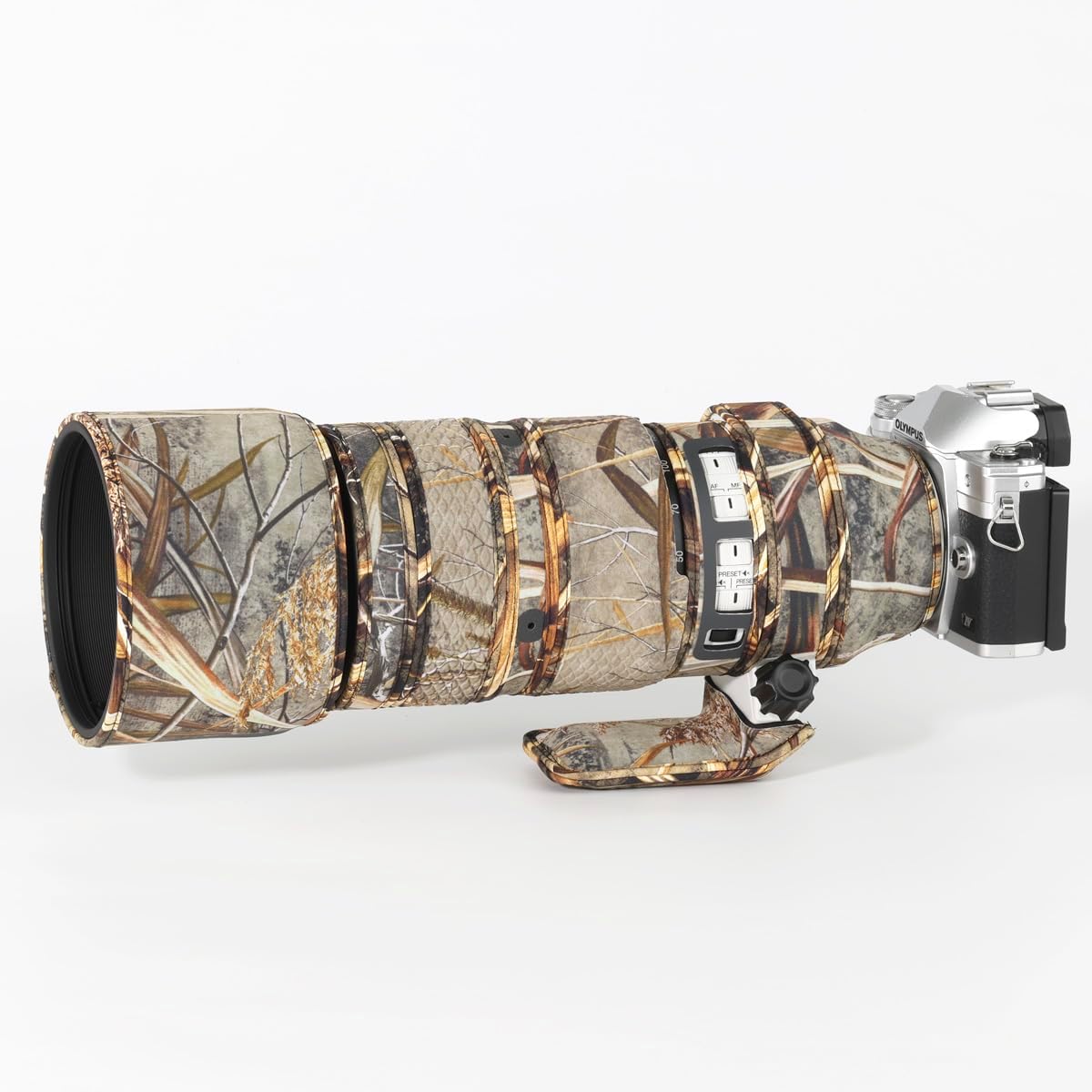 CHASING BIRDS Lens Camouflage Waterproof Coat for Olympus M.ZUIKO Digital ED 50-200mm F2.8 is PRO Rainproof Lens Protective Cover Version IV (Reed Camouflage)
