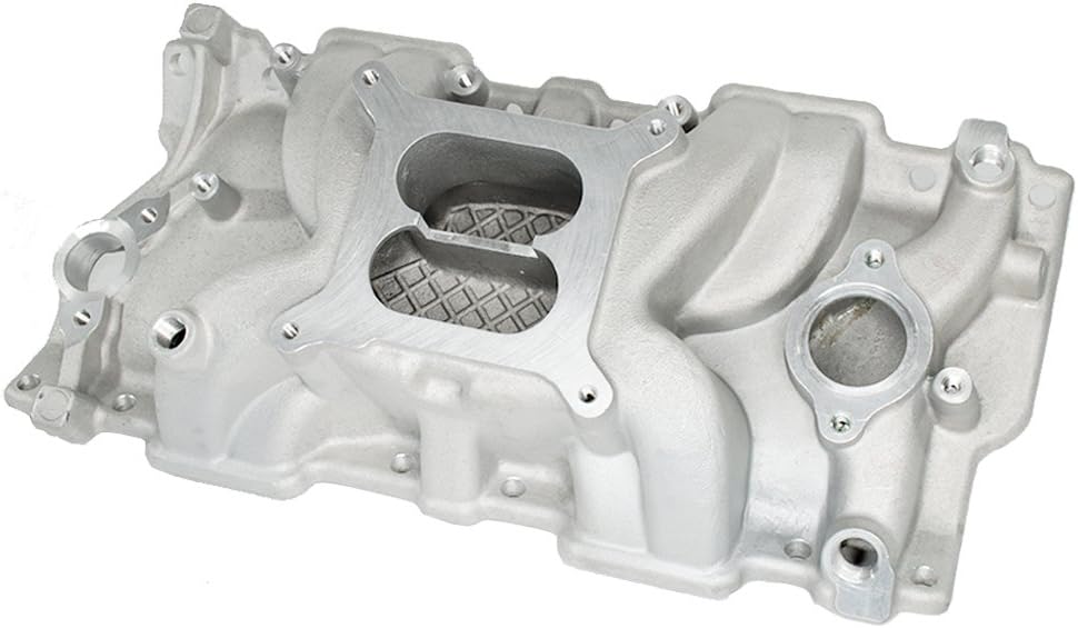 Aluminum Intake Manifold High Rise Dual Plane for Small Block Chevy SBC 350 383