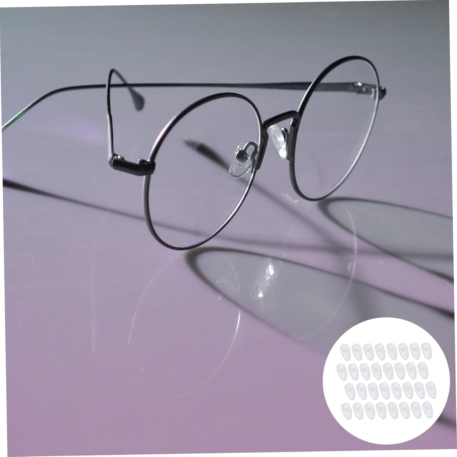 NOLITOY 125pairs Silicone Nose Pads for Glasses Comfortable - Eyeglass Cushions to Reduce Nose Pressure Fit Better and Prevent Slipping Practical Eyewear Accessories