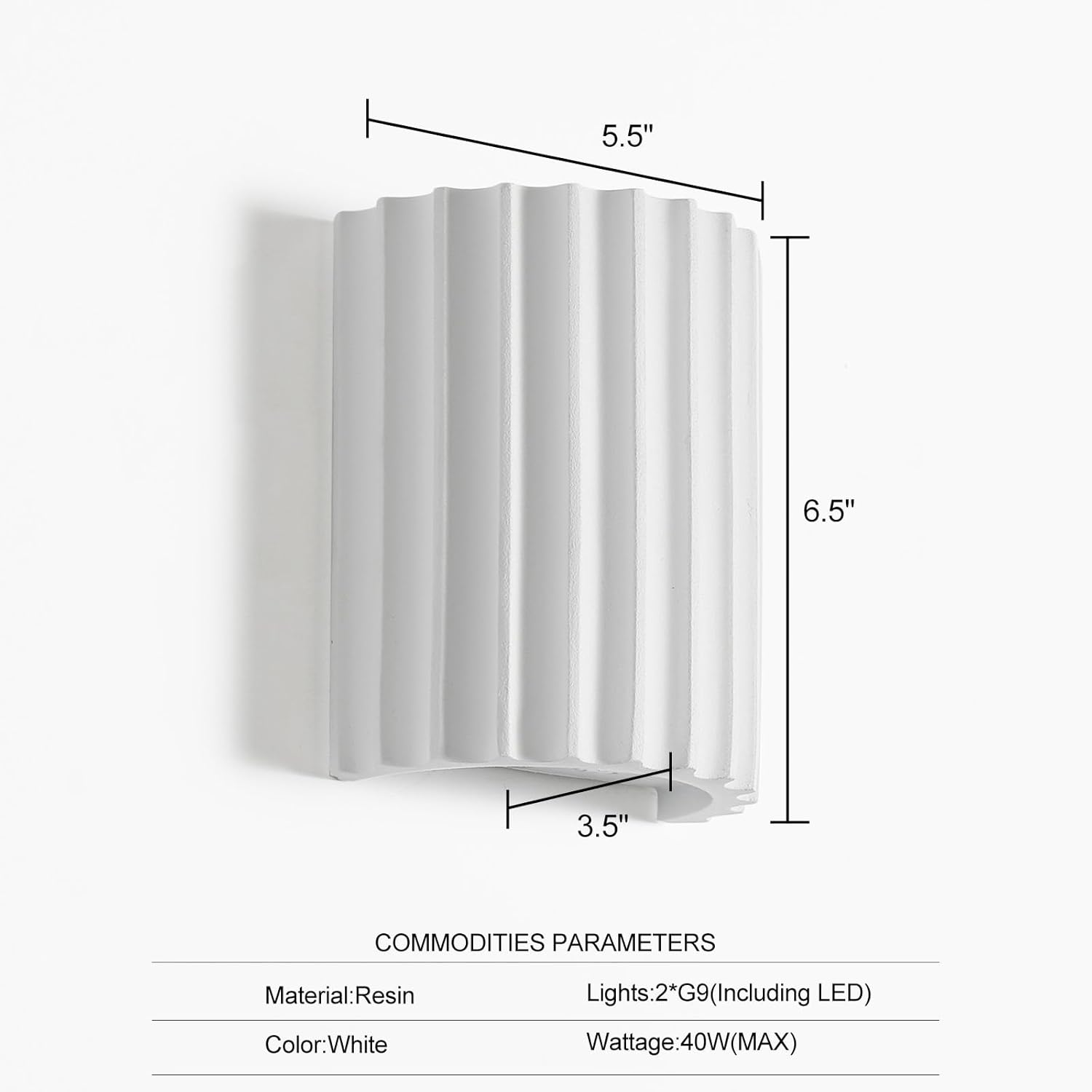 ZEROUNO Modern LED Wall Sconce Hardwired Indoor Wall Lights Up and Down Wall Mount Night Light Wall Lamp Fixture for Living Room Bedroom Hallway Corridor Conservatory Stairs (with G9 Bulbs)