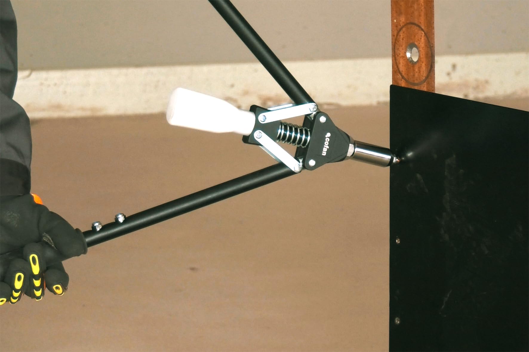 Cofan Remachadora profesional de dos brazos | Para remaches desde Ø 3,0/3,2 hasta Ø 6,4 mm | Para todo tipo de remaches