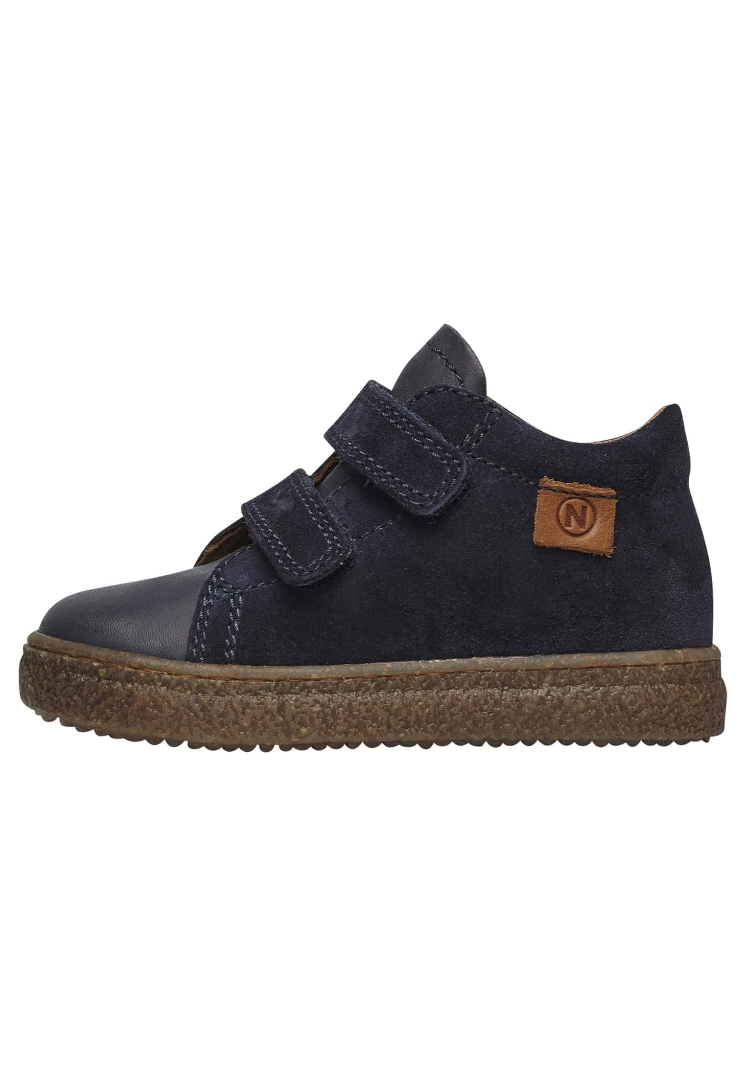 NATURINO Leather and Suede Sneakers, Blue, 28 EU
