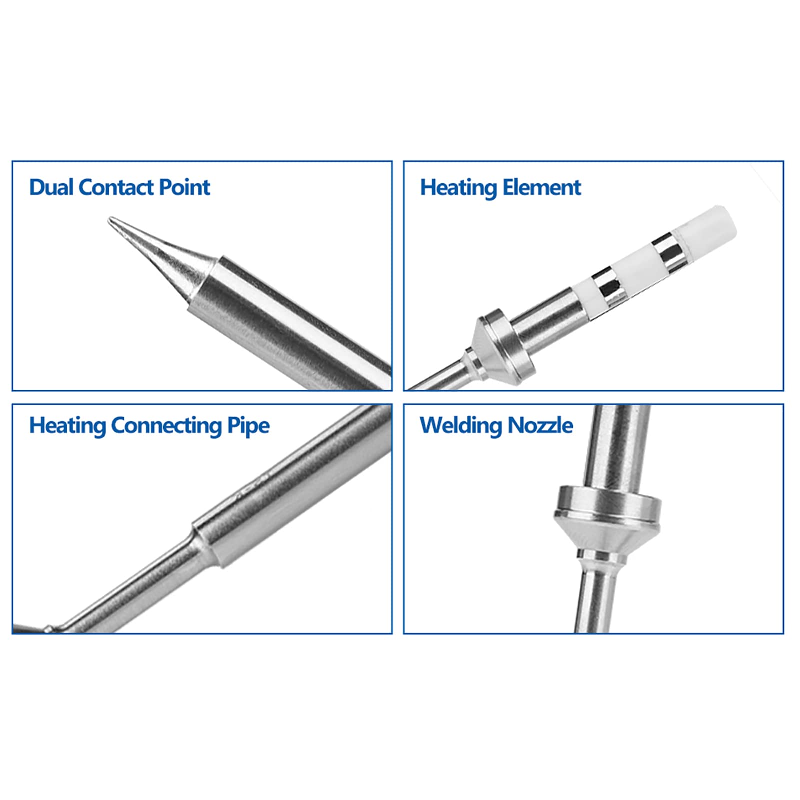 Kaufpart 7 Types Mini RVS Soldeerbout Tips Vervangingen voor TS100 Soldeerbout(TS-D24