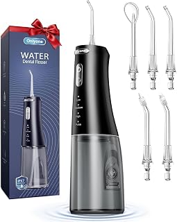 Onlyone FC5090 Cordless Water Flosser: Rechargeable Portable Oral Irrigator, 4 Modes, 300ml Tank for Braces, Gums & Travel