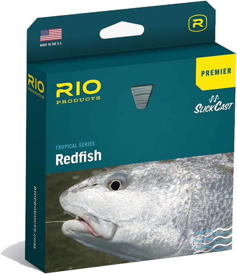 RIO Products Premier Redfish Fly Line – Warm Water Floating Fly Line with SlickCast, Medium-Stiff Core & Two Tapers for Delicate or Powerful Presentations – Ideal for Redfish, Speckled Trout & More