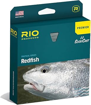 RIO Products Premier Redfish Fly Line Warm Water Floating Fly Line with SlickCast, Medium-Stiff Core & Two Tapers for Delicate or Powerful Presentations Ideal for Redfish, Speckled Trout & More