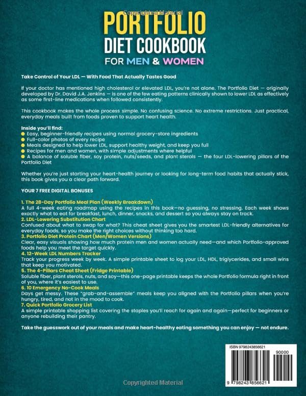 Portfolio Diet Cookbook for Beginners, Men & Women: Easy and Tasty Low Cholesterol, Low Calorie, Plant-Powered Recipes to Lower LDL, Strengthen Heart Health and Maintain a Healthy Weight Naturally image 3