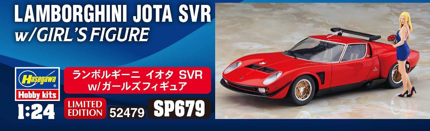 Hasegawa 652479-1/24 Lamborghini Jota SVR z figurką - skala 1:24