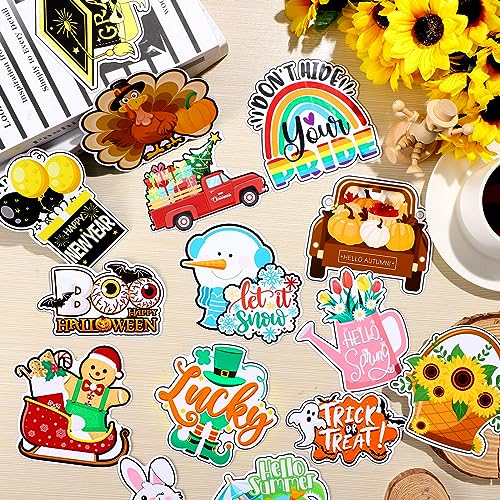 Hoteam HOTEAM-MAGNETS STICKERS-6 30 Pcs Holiday Magnets Seasonal Fridge Magnet Patriotic Fridge Magnet Summer Grad Sunflower Refrigerator Magnets Locker Sticker Magnet Festival Kitchen Refrigerator Magnet Cover thumb #2