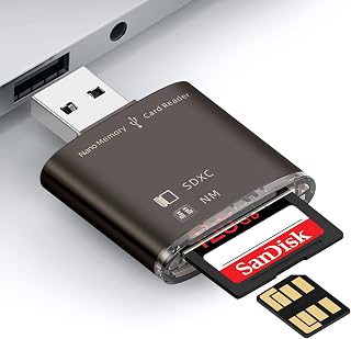YAOMAISI USB 3.0 card reader for NM card/SD card, suitable for all models of mobile phones and laptops (Note: no NM card/SD card) Black