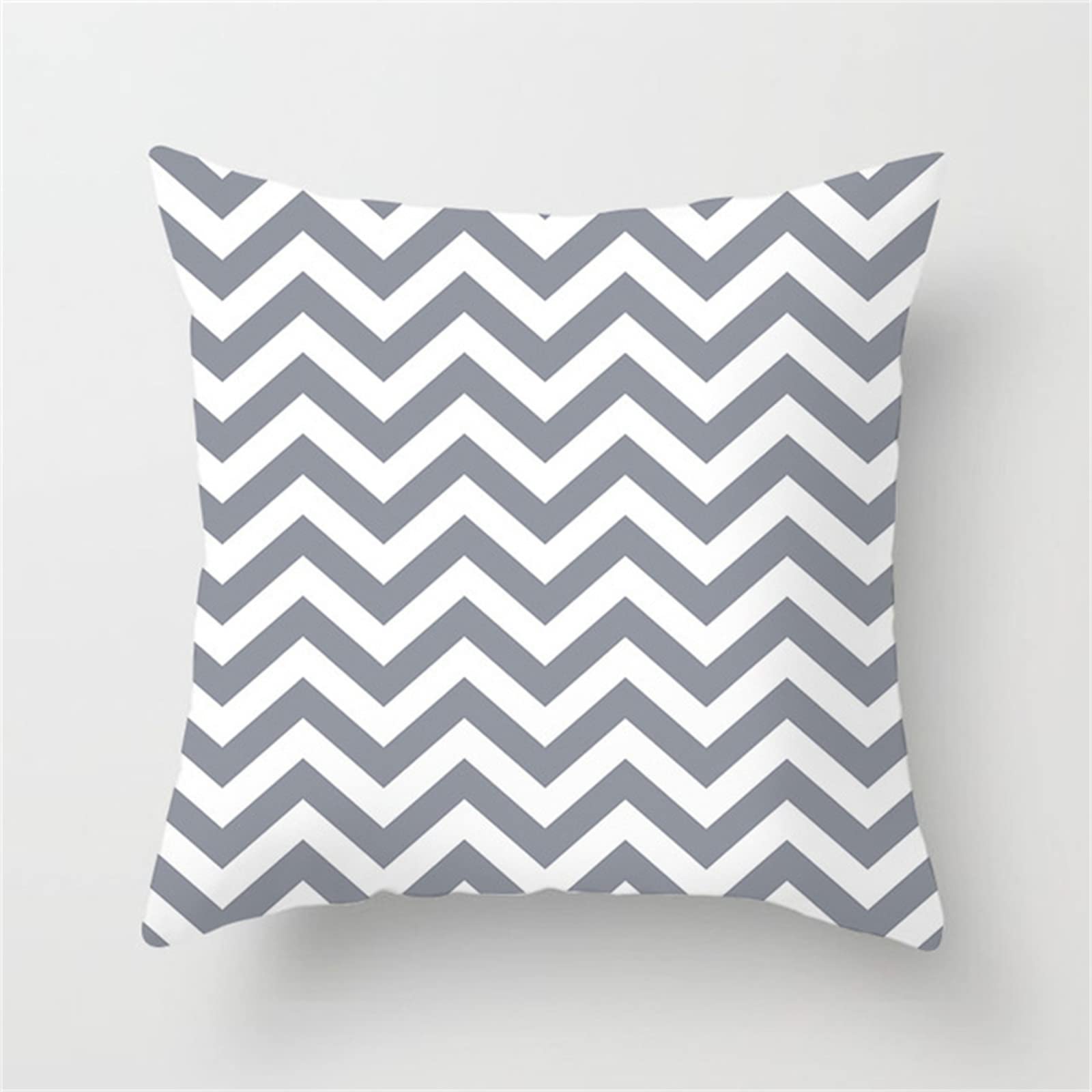 Lot de 4 housses de coussin en coton et lin pour canapé, lit, voiture, jardin, décoration extérieure - Gris européen - 75 x 75 cm