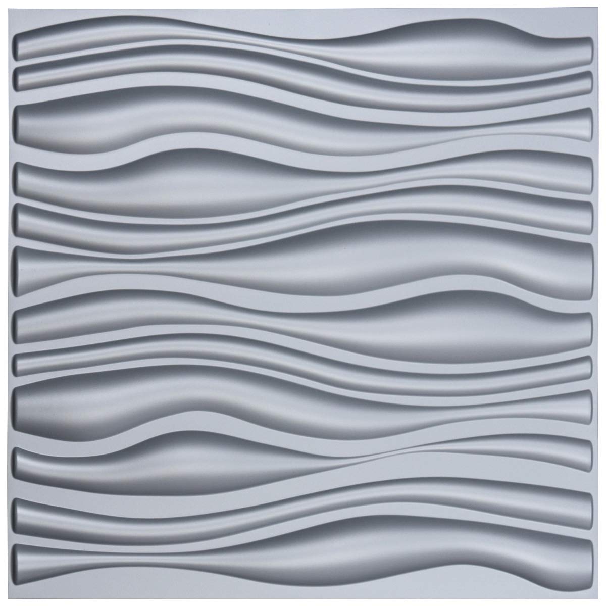 40% оƒƒ Dіѕсоunt Art3d PVC Wave Board Textured 3D Wall Panels, Silver, 19.7" x 19.7" (12 Pack)