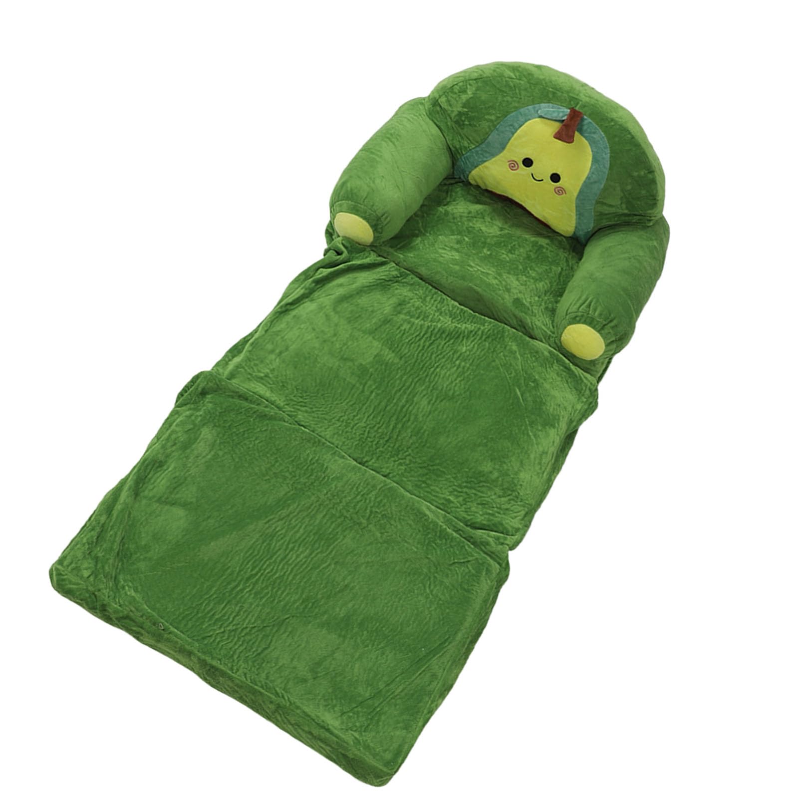 Divano Pieghevole per Bambini, Design Simpatico Cartone Animato, Morbido Divano in Peluche per la Sala Giochi Domestica, 1 unità (Avocado)