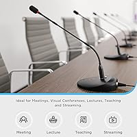 Vista 3 de BOYA 18" Gooseneck Condenser Microphone with Desktop Base, LED Indicator - Podium Microphone for Conference Meeting Video Live Streaming Lecture
