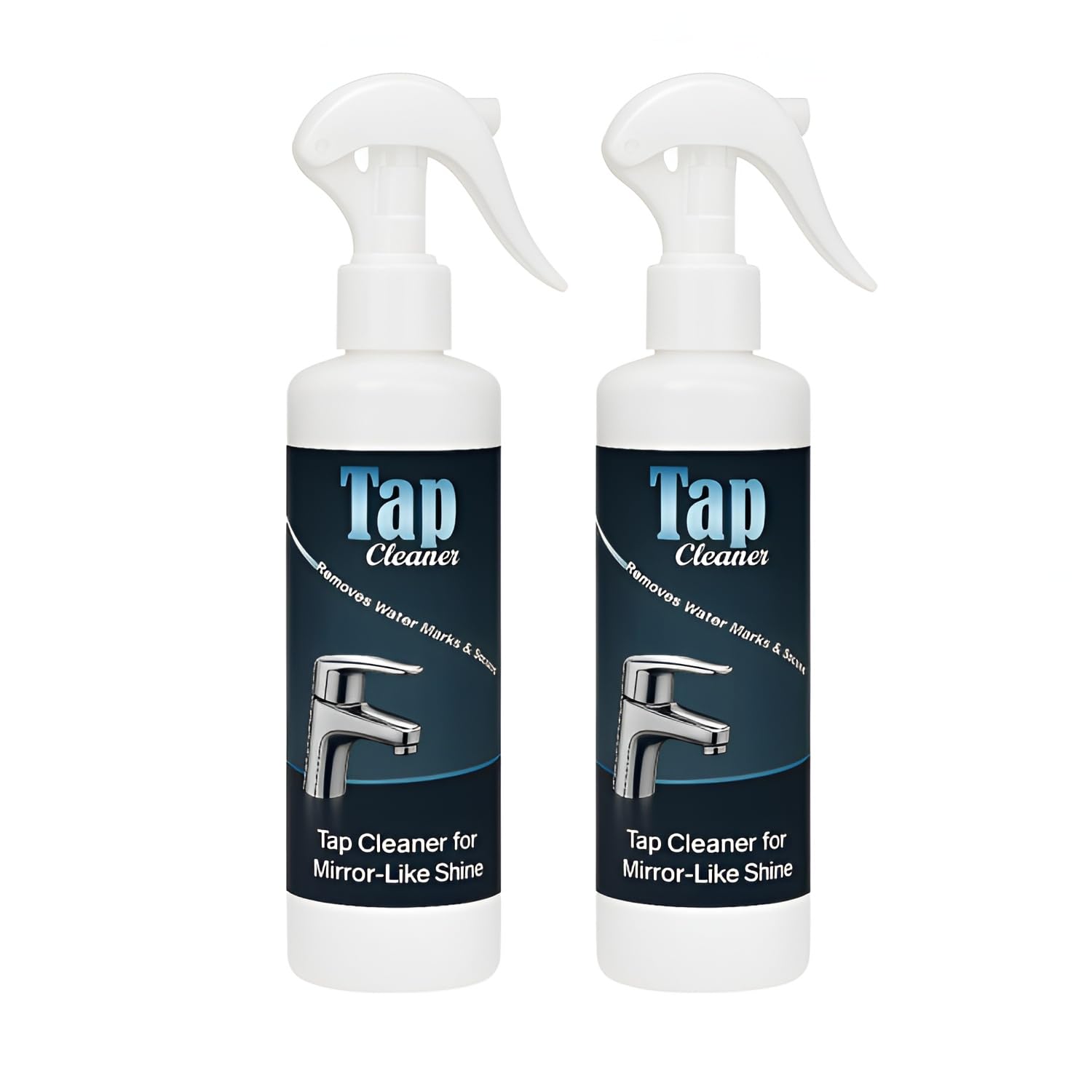 Tap Cleaner - Lime Scale & Hard Water Stain Remover Spray for Taps, Tiles, Sinks, Showers | Non-Toxic | All Purpose Cleaner 2x200ml