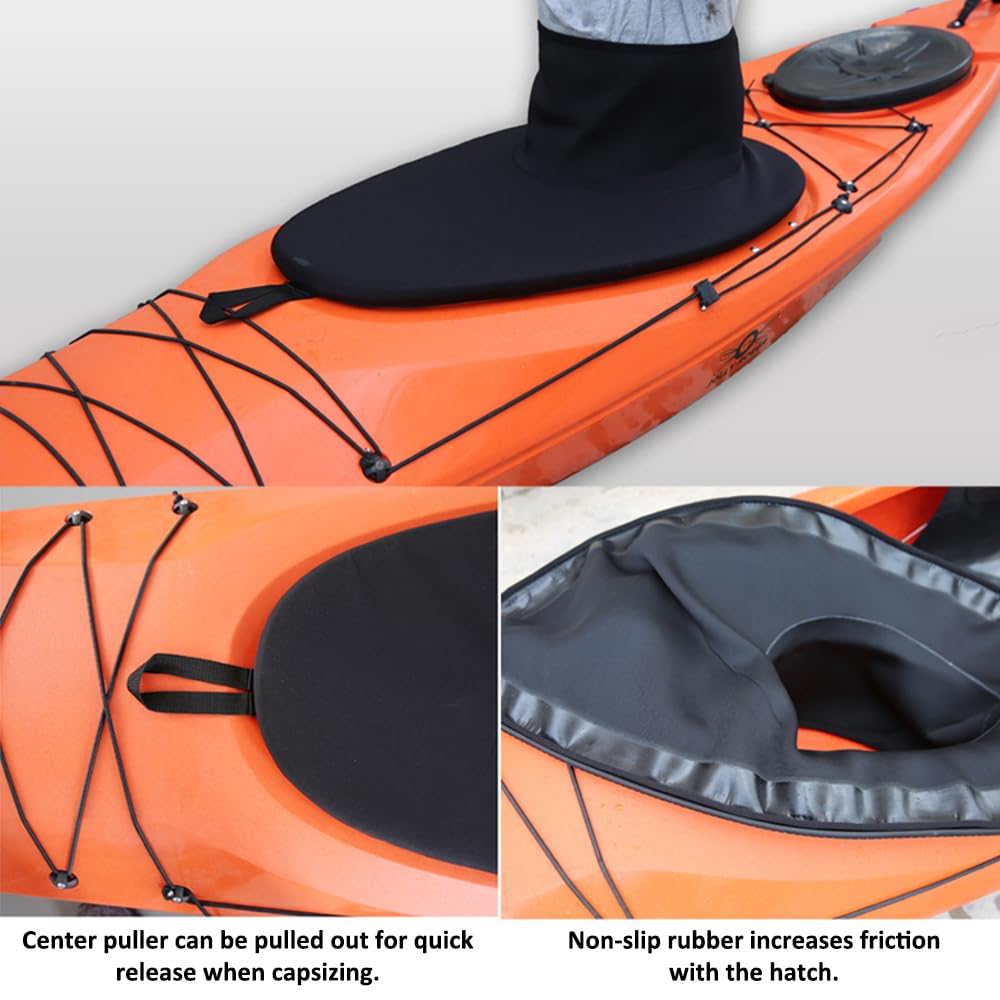 Hanzete Jupe de kayak universelle imperméable pour canoë sprays Jupe Accessoires de sports nautiques