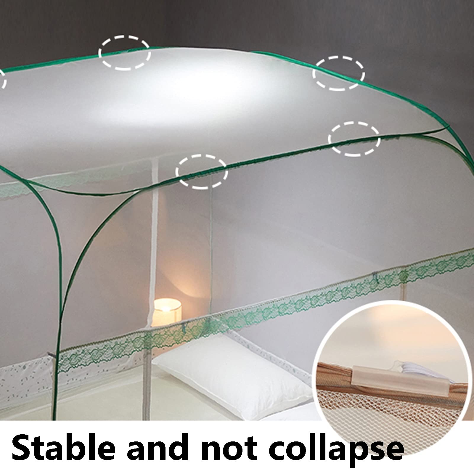 Mosquitera Plegable: mosquitera de fácil instalación, mosquitera Plegable para Cama, mosquitera portátil para Camping al Aire Libre (tamaño: 1,2 x 2 x 1,4 m).