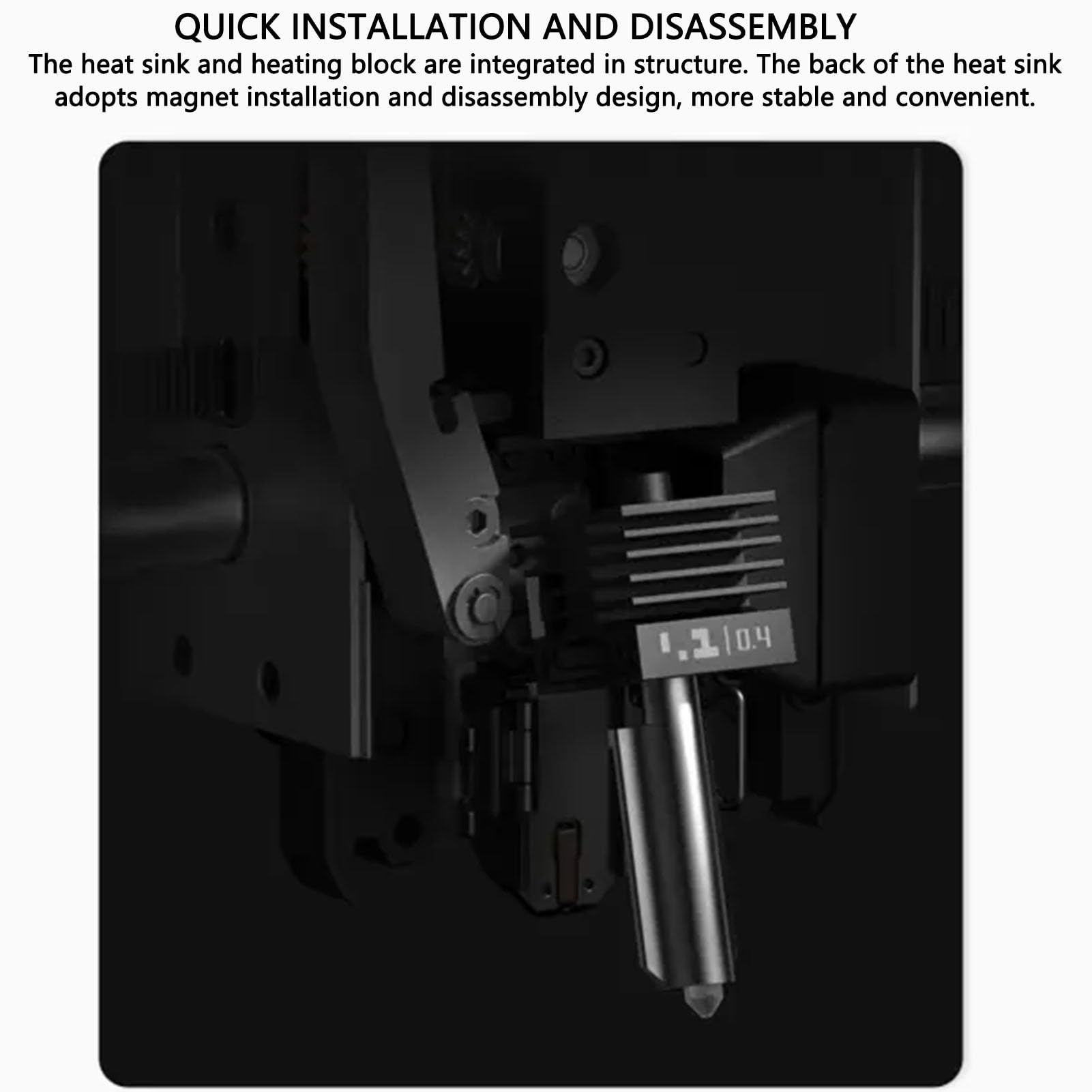 Fafeicy Kit Hotend para Impresora 3D 0,2 0,4 0,6 0,8 Mm Acero Endurecido