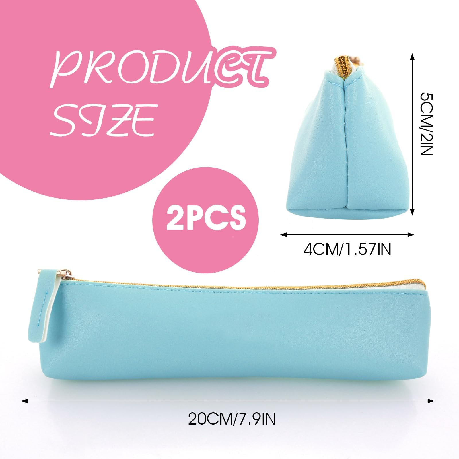 FYHJNC Leather Pen Pencil Case - Image 2