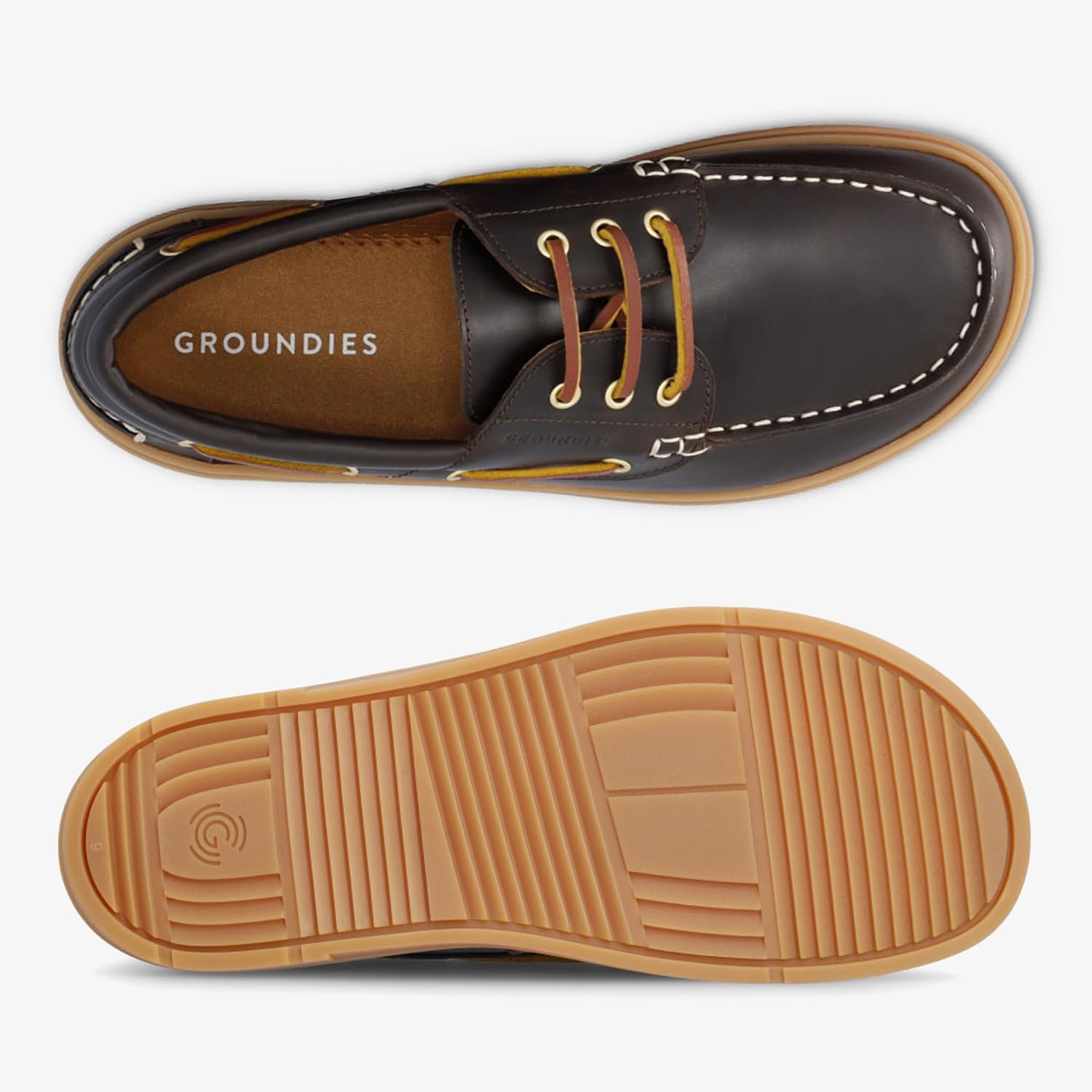 GROUNDIES Tide Women - Damen Barfußschuh/Boat Shoe mit Mokassin-Optik