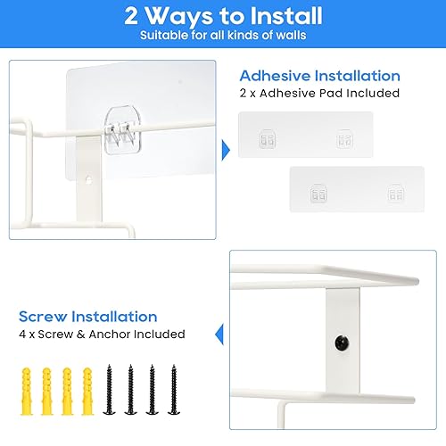 Miniatura 3 de THYGIFTREE Soporte para guantera desechable de montaje en pared, 2 unidades de guanteras de metal para guantes de látex de goma, organizador de