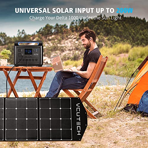 Portable Power Station 1000W, 1228Wh Capacity Lifepo4 Battery, Support Up To 15 Device, Power Equipment, Solar Generator Charge 0-90% In 2 Hours, Backup Battery Power Supply Kit For Outdoors, Camping, Travel, Off-Grid, Emergency By Vcutech #TOP5