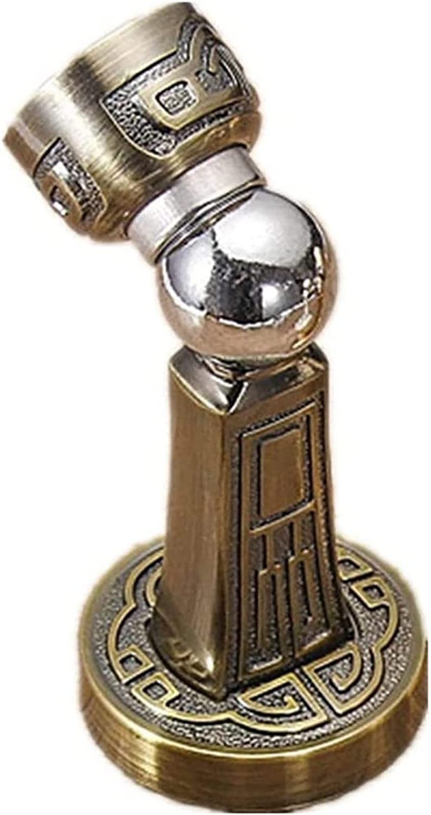 Nvsfzgiyg Bronze Door Stop Wall Mounted Stopper Antique, Windproof And Anti-Collision, Room Buffer Adjustable Height, For Bathroom Kitchen, Glod(Bronze)