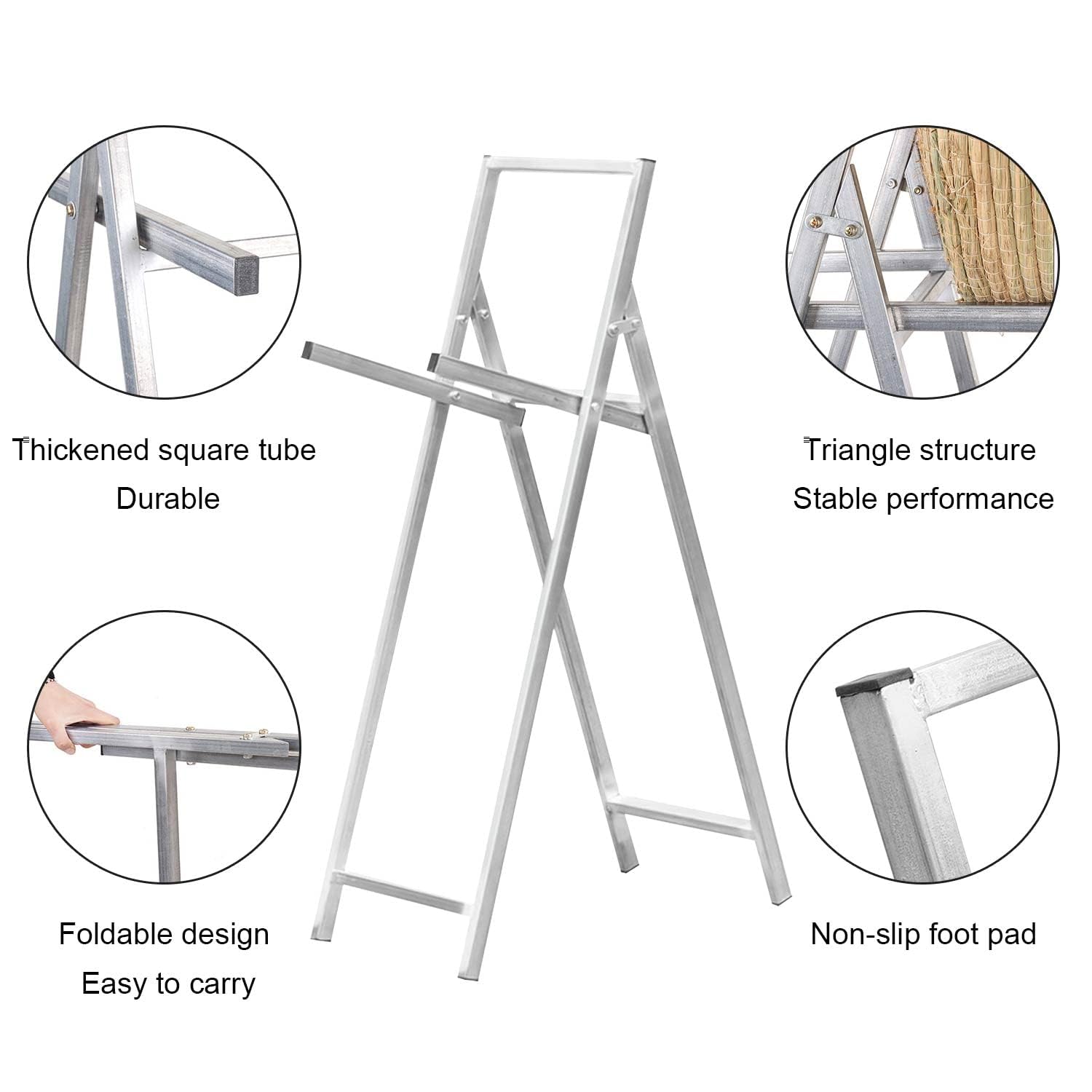 Supporto Bersaglio Arco Supporto Per Bersaglio Tiro Con L'Arco Pieghevole - Regolabile In Altezza, Acciaio Zincato Attrezzatura Outdoor