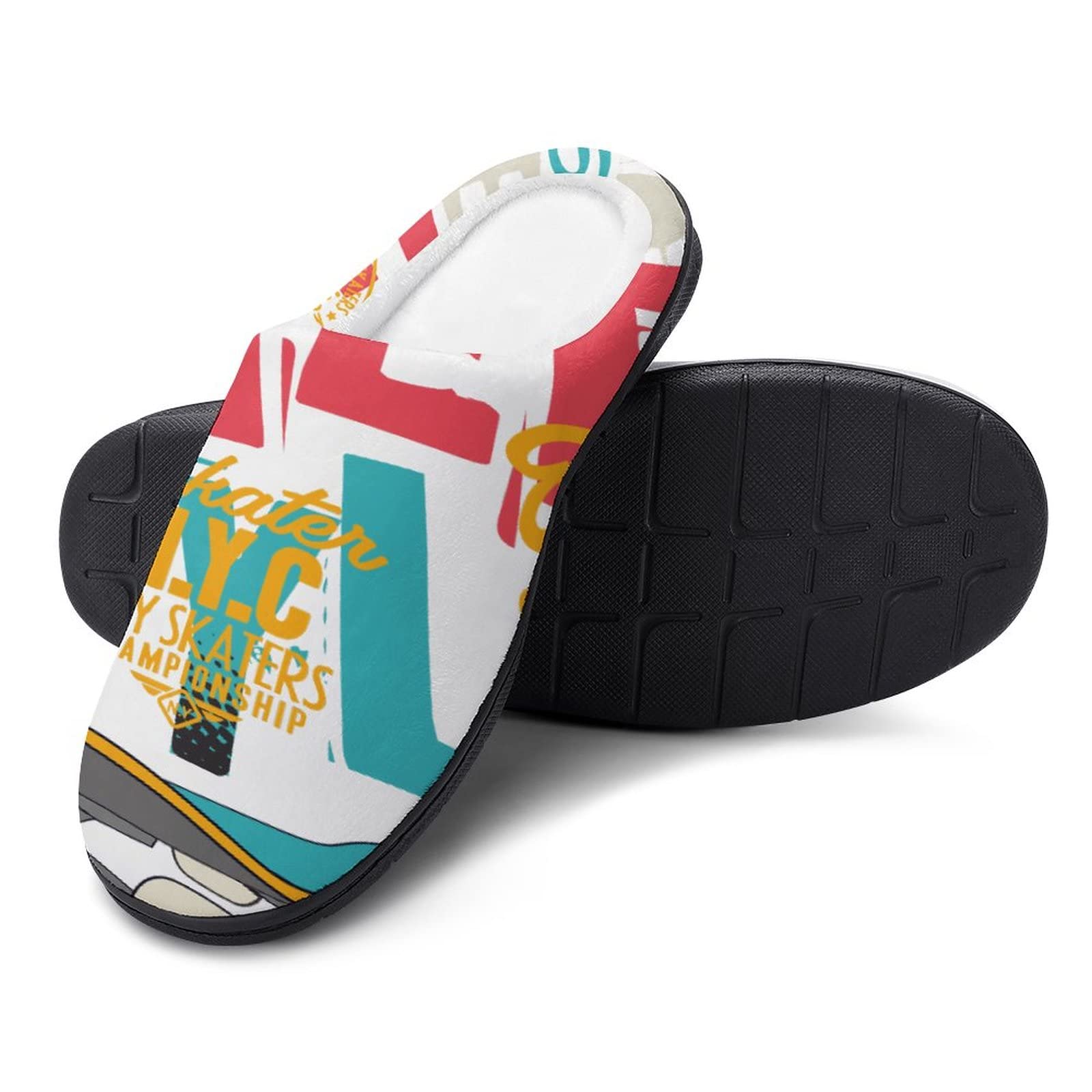 NO Skateboard, Zapatillas de invierno de algodón para el hogar de felpa suave de algodón para el hogar zapatillas de deporte para niños zapatos de interior