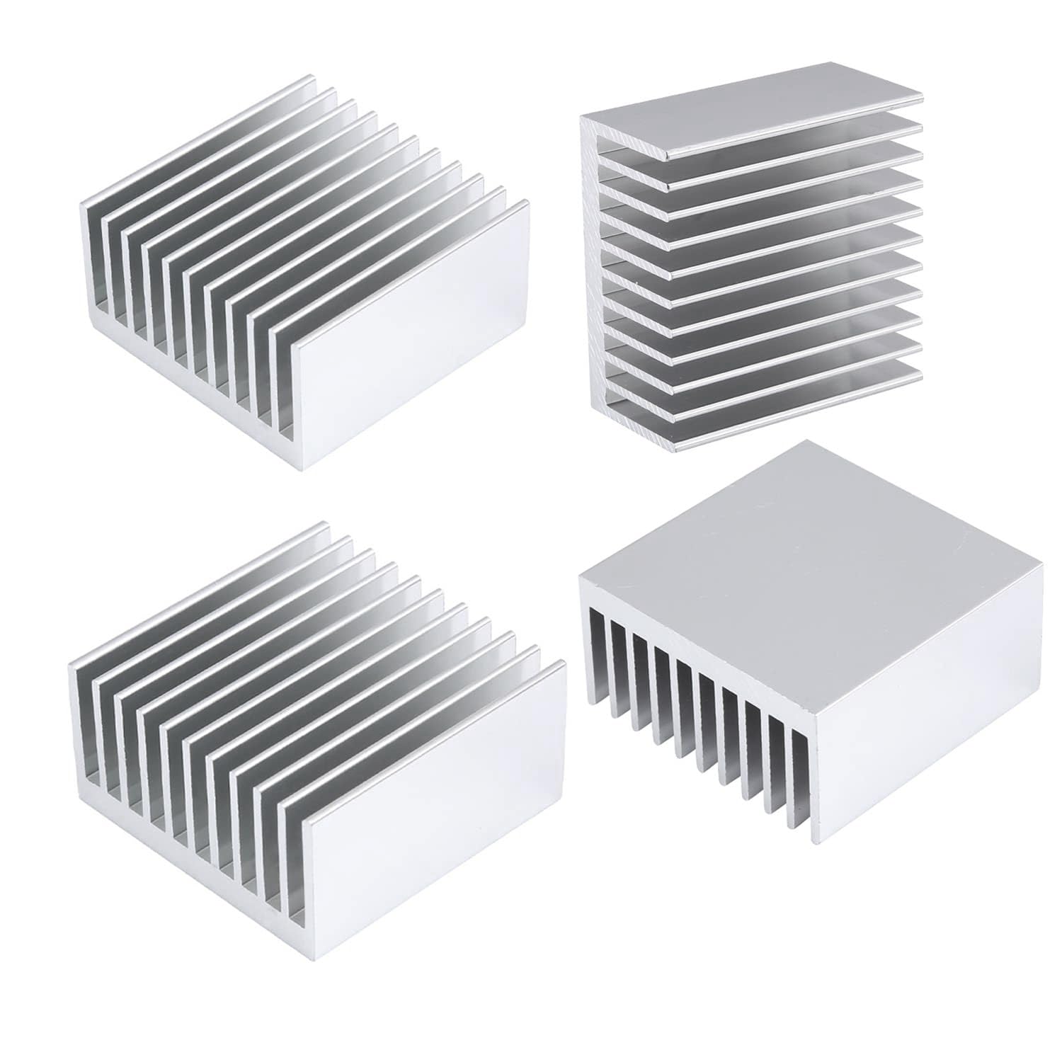 4Pcs Heatsink 40 x 40 x 20mm 1.57''x 1.57''x 0.79'' Aluminum Peltier