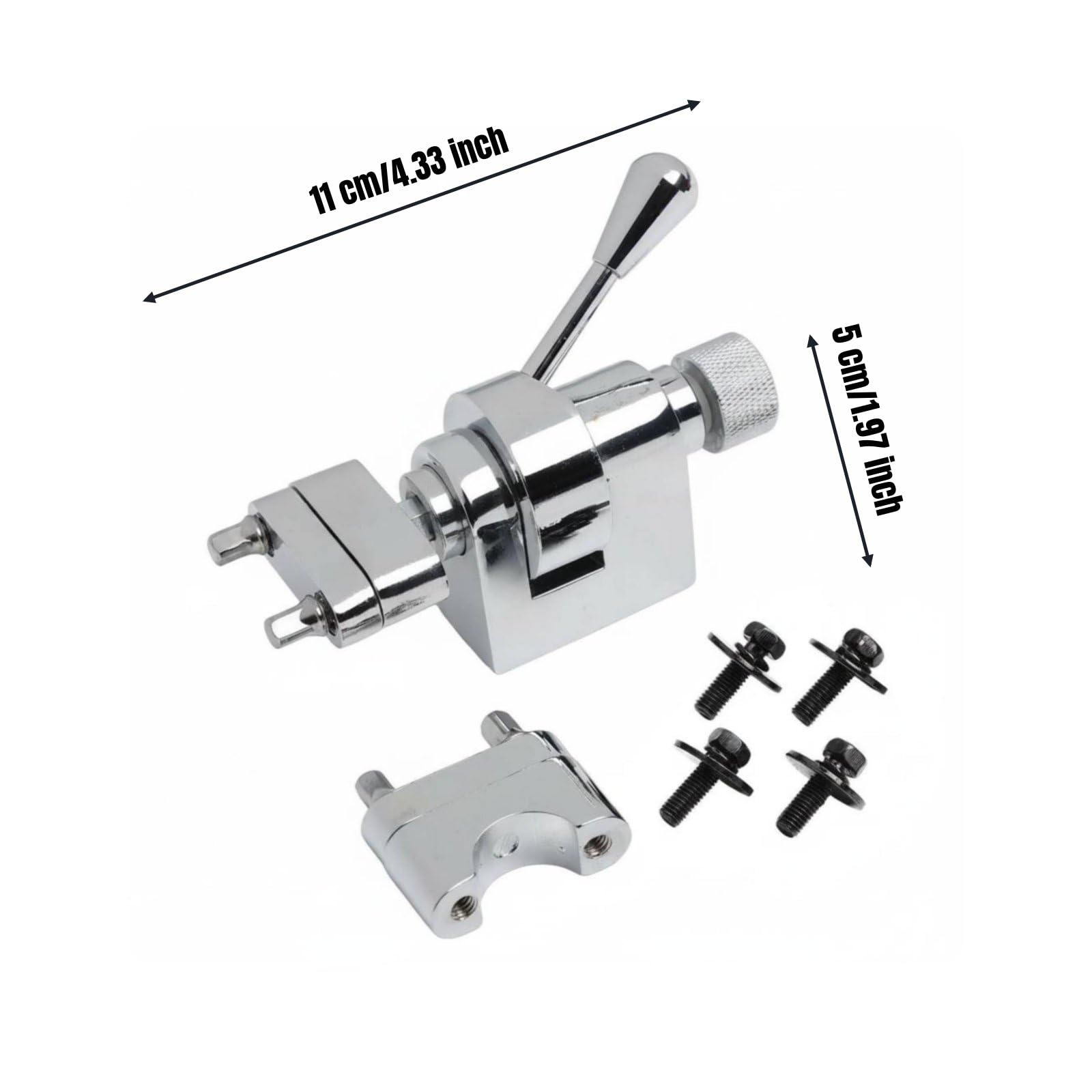 Drum Hardware Adjuster Regolatore Cordiera Snare Strainer Meccanismo Regolazione Tensione in Lega di Zinco per Batteria Adatto a Studenti Musicisti Spettacoli Registrazioni, Argento