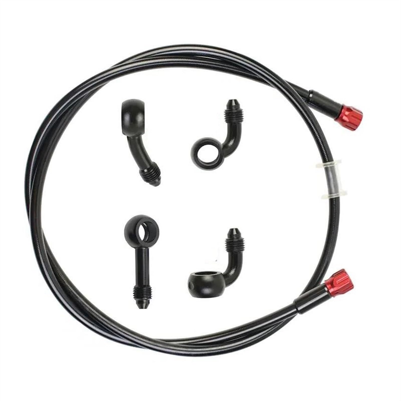 Ksxzw One Color Motorbike Part Diameter Is 10Mm Motorcycle Brake Hose Hydraulic Stainless Steel Braided Line Fluid Oil Tube 400Mm-2400Mm(400Mm)