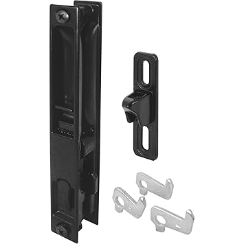 Slide-Co 141639 Sliding Door Flush Handle Set, Black Diecast