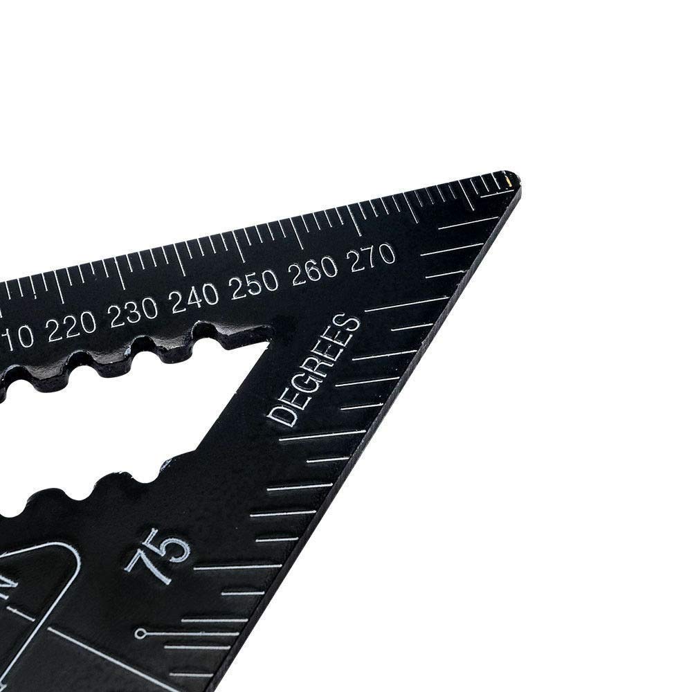 BE-TOOL Measuring Ruler, 12 Inch Aluminum Alloy Triangle Ruler Protractor High Precision Measuring Tool for Engineer Carpenter - Image 4