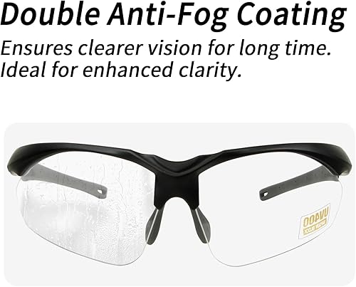 Miniatura 3 de Z87 - Gafas de pickleball de seguridad anti niebla y arañazos para hombres y mujeres con marco negro  Envoltura  100% protección UV  Gafas de ojos