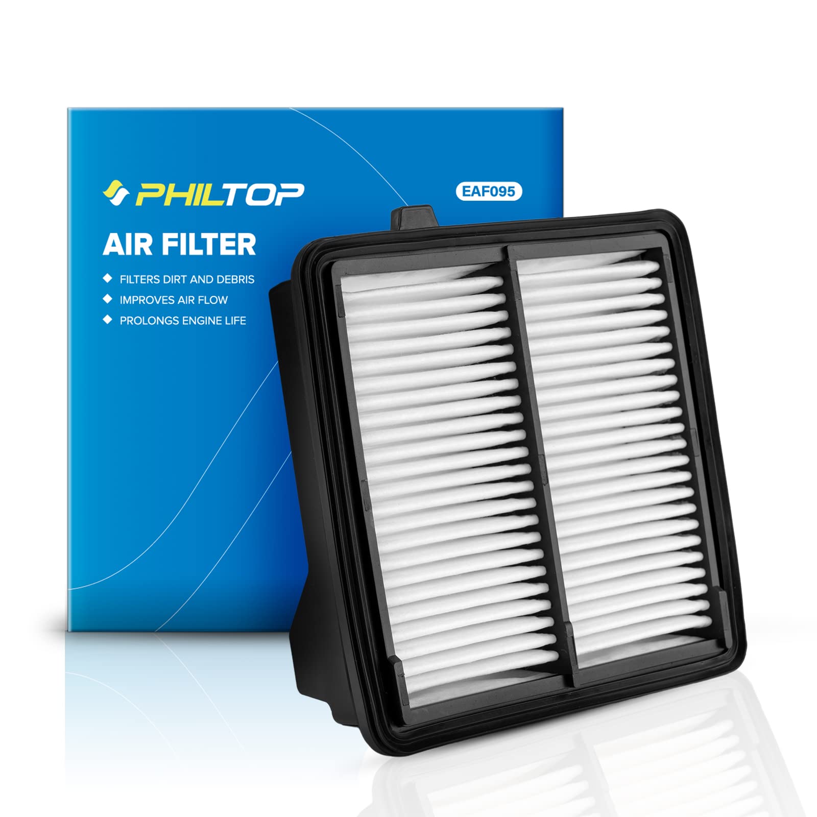 PHILTOP Engine Air Filter CA10015 Replacement for Honda Ridgeline 2006-2014, Rigid Panel