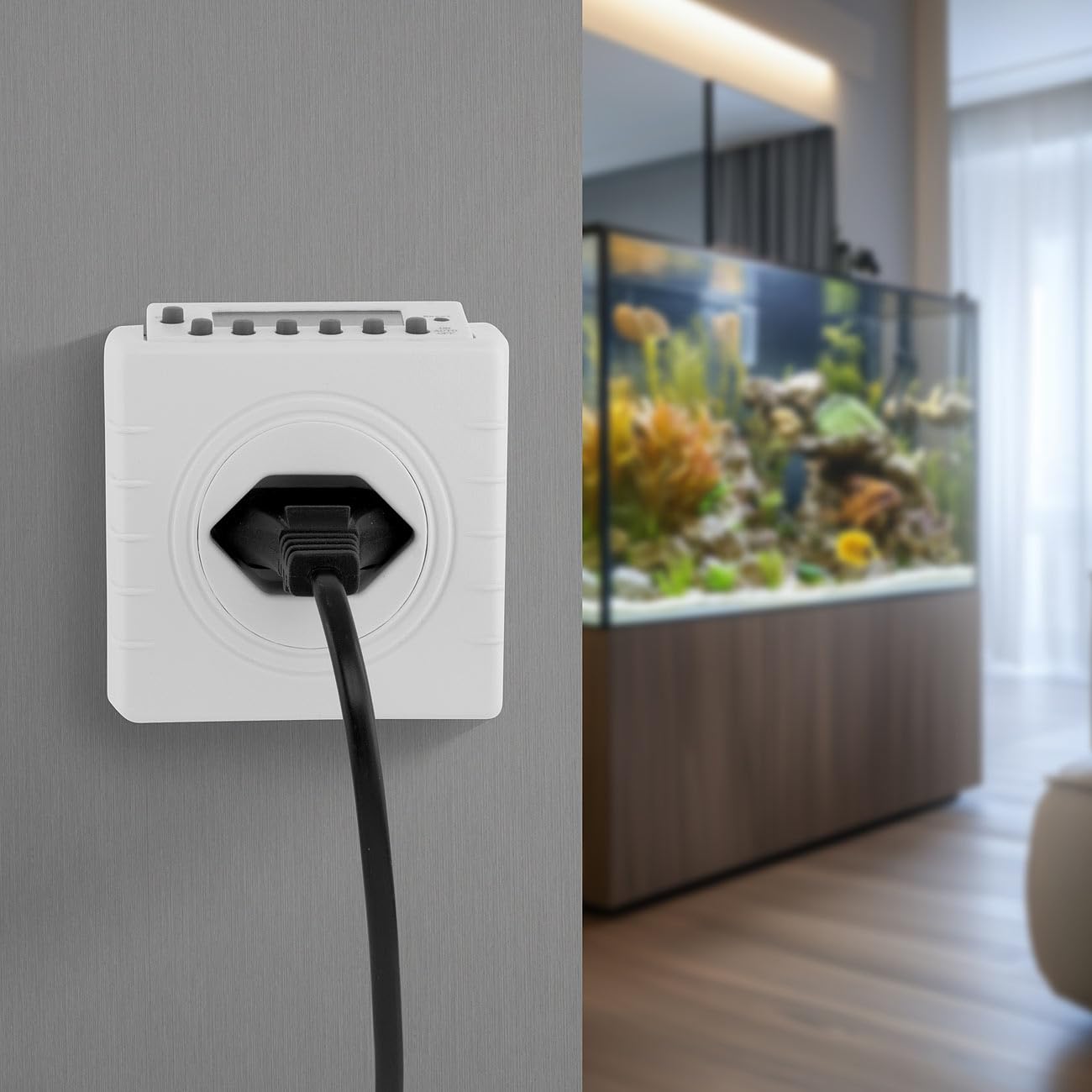 revolt timer per programmazione: Set da 4 Timer, per presa svizzera (Tipo J), Display LCD, fino a 2.300 watt (interruttore temporizzato 230v, digitale, riscaldamento)