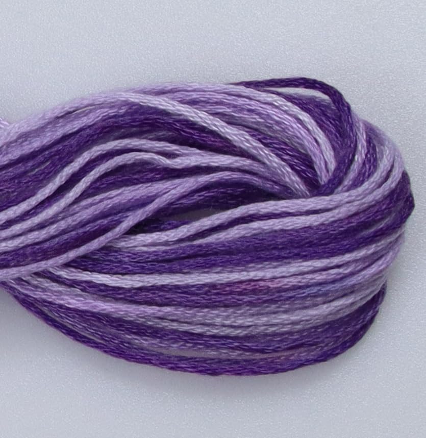Image of KCS Big skeins of 25 Meters Size 25 Color Variegated Cross Stitch Stranded Threads,6 skeins,52