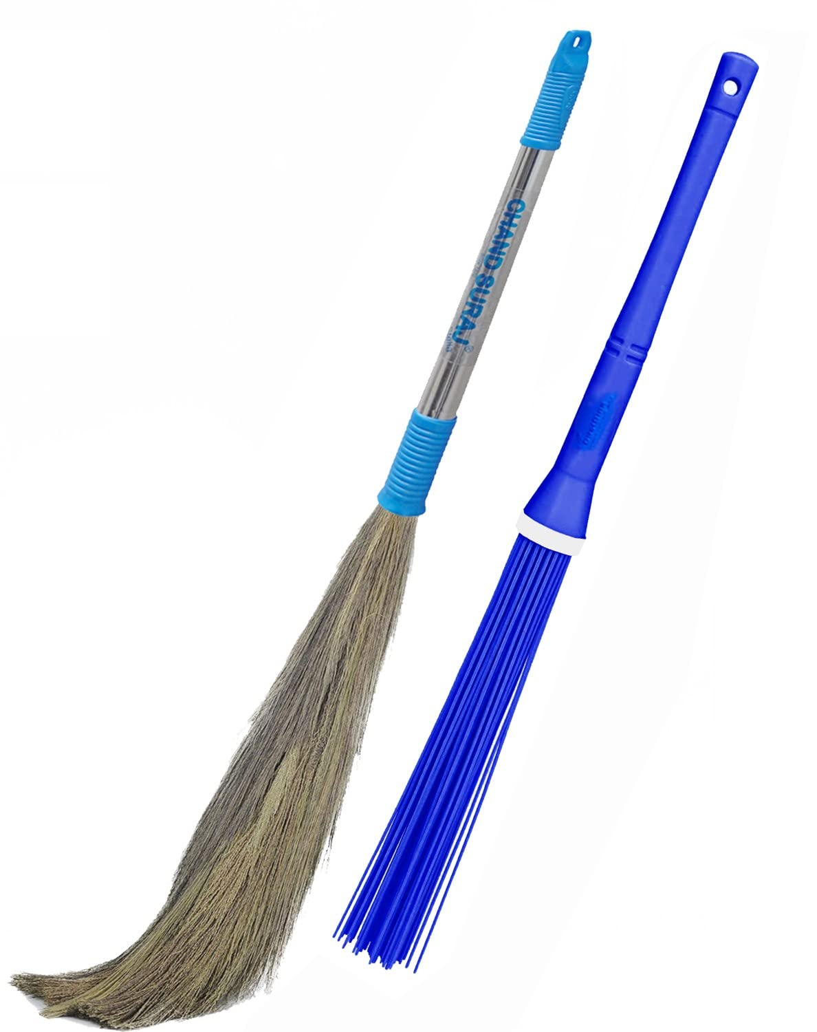 CHAND SURAJ Hard & Soft Brooms Combo (Grass Broom Steel Handle + Bathroom Broom) (B09TVX16CX) Amazon Price History, Amazon Price Tracker