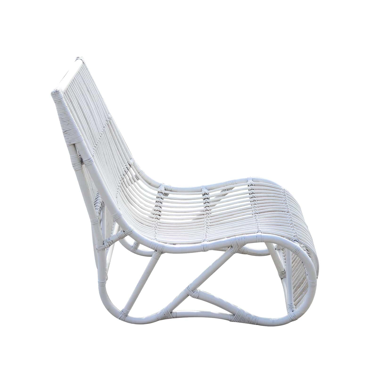 CHILLVERT - SILLON TUMBONA PARMA RATTAN NATURAL - COLOR BLANCO (61x94x85 CM) Cura della persona e salute
