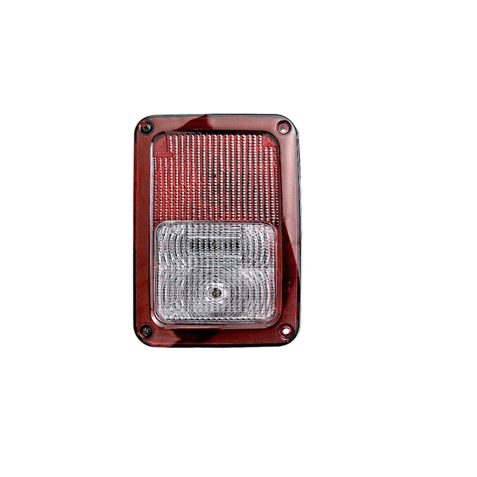 Generico Lampada posteriore fanale posteriore Fanale posteriore trasparente/rosso 12V lato sinistro o destro con per Jeep Per Wrangler JK 2007-2017 Freno fendinebbia per segnale(Rear Left)