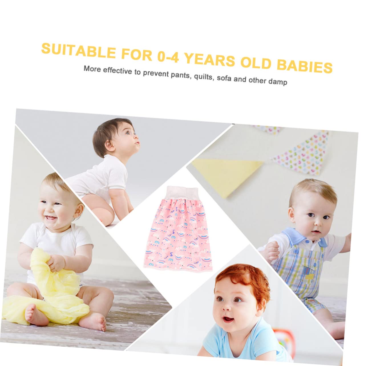 BESPORTBLE Waterproof Training Pants for Boys and Girls Leakproof Diaper Cover for Baby Girls Comfortable Cotton Material Toddler Pee Skirt Nappy Pants Pink