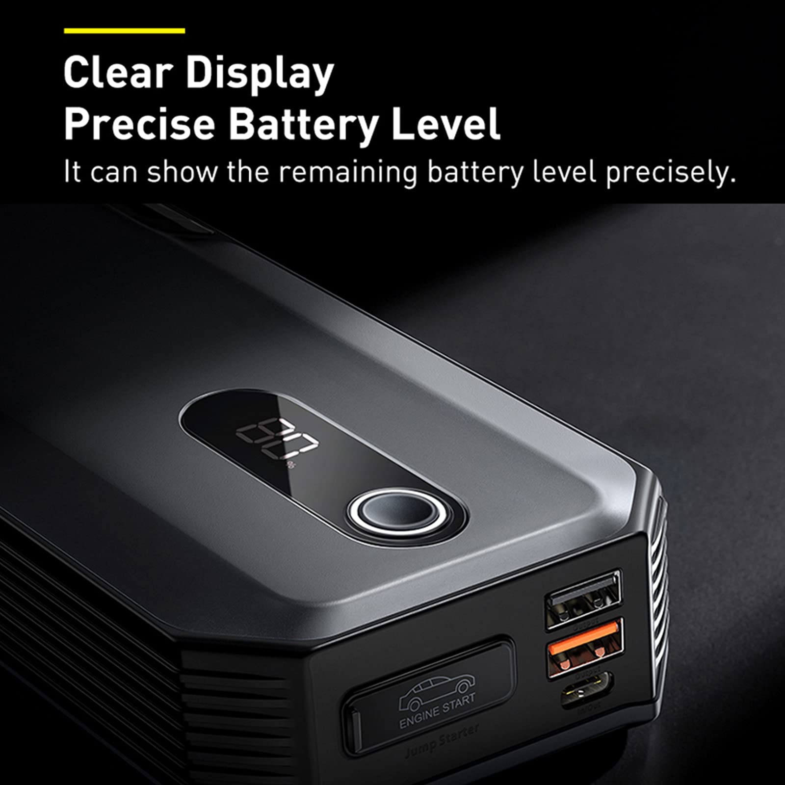 Cargador de Batería Portátil 20000mAh Car Jump Starter Power Bank 2000A 12V Auto Emergency Booster Que Comienza con Pantalla Digital Inteligente